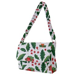 Christmas Seamless Pattern With Holly Red Gift Box Full Print Messenger Bag (s) by Vaneshart