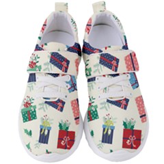 Christmas Gifts Pattern With Flowers Leaves Women s Velcro Strap Shoes by Vaneshart