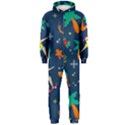 Colorful Funny Christmas Pattern Hooded Jumpsuit (Men)  View1