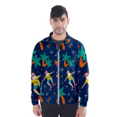 Colorful Funny Christmas Pattern Men s Windbreaker by Vaneshart