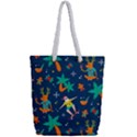 Colorful Funny Christmas Pattern Full Print Rope Handle Tote (Small) View2