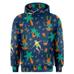 Colorful Funny Christmas Pattern Men s Overhead Hoodie by Vaneshart