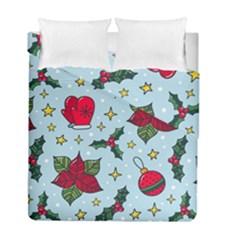 Colorful Funny Christmas Pattern Duvet Cover Double Side (full/ Double Size) by Vaneshart