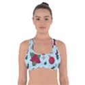 Colorful Funny Christmas Pattern Cross Back Sports Bra View1