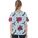 Colorful Funny Christmas Pattern V-Neck Dolman Drape Top View2