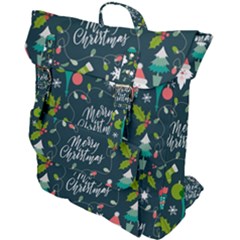 Funny Christmas Pattern Background Buckle Up Backpack by Vaneshart