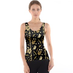 Golden Christmas Pattern Collection Tank Top by Vaneshart