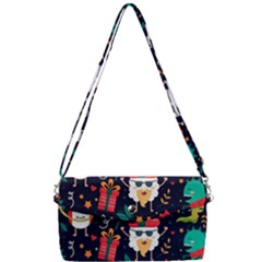 Colorful Funny Christmas Pattern Removable Strap Clutch Bag