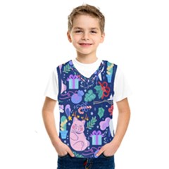 Colorful Funny Christmas Pattern Pig Animal Kids  Sportswear by Vaneshart