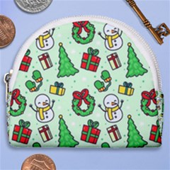 Colorful Funny Christmas Pattern Cartoon Horseshoe Style Canvas Pouch by Vaneshart