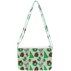 Colorful Funny Christmas Pattern Cartoon Double Gusset Crossbody Bag by Vaneshart