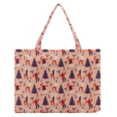 Funny Christmas Pattern Zipper Medium Tote Bag by Vaneshart