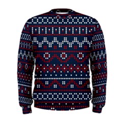 Christmas Concept With Knitted Pattern Men s Sweatshirt by Vaneshart