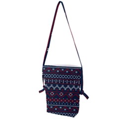 Christmas Concept With Knitted Pattern Folding Shoulder Bag by Vaneshart