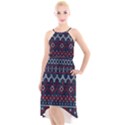 Christmas Concept With Knitted Pattern High-Low Halter Chiffon Dress  View1