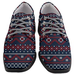 Christmas Concept With Knitted Pattern Women Heeled Oxford Shoes by Vaneshart