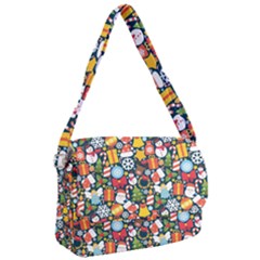 Colorful Pattern With Decorative Christmas Elements Courier Bag by Vaneshart