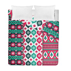 Flat Design Christmas Pattern Collection Duvet Cover Double Side (full/ Double Size) by Vaneshart