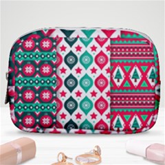 Flat Design Christmas Pattern Collection Make Up Pouch (small) by Vaneshart