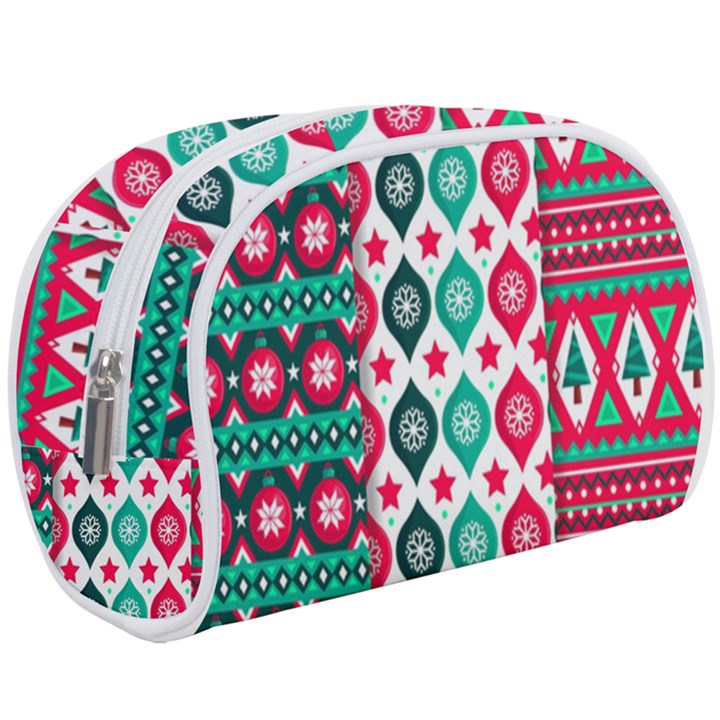 Flat Design Christmas Pattern Collection Makeup Case (Large)