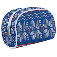 Beautiful Knitted Christmas Pattern Makeup Case (medium) by Vaneshart