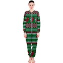 Knitted Christmas Pattern Green Red OnePiece Jumpsuit (Ladies)  View1