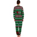 Knitted Christmas Pattern Green Red OnePiece Jumpsuit (Ladies)  View2