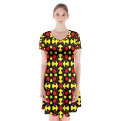 Rby 120 Short Sleeve V-neck Flare Dress by ArtworkByPatrick