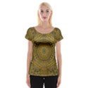 Golden Star And Starfall In The Sacred Starshine Cap Sleeve Top View1