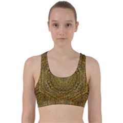 Golden Star And Starfall In The Sacred Starshine Back Weave Sports Bra by pepitasart