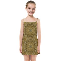 Golden Star And Starfall In The Sacred Starshine Kids  Summer Sun Dress by pepitasart