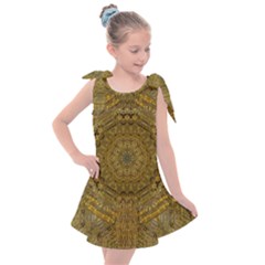 Golden Star And Starfall In The Sacred Starshine Kids  Tie Up Tunic Dress by pepitasart