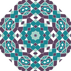 Teal And Plum Geometric Pattern Hook Handle Umbrellas (small) by mccallacoulture