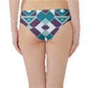 Teal and Plum Geometric Pattern Hipster Bikini Bottoms View2