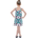 Teal and Plum Geometric Pattern Kids  Overall Dress View2