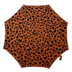 Orange Cheetah Animal Print Hook Handle Umbrellas (medium) by mccallacoulture