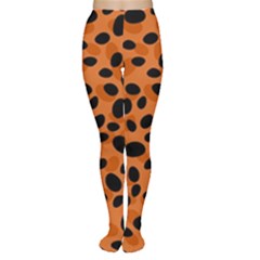 Orange Cheetah Animal Print Tights by mccallacoulture