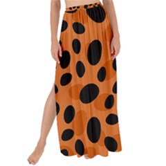 Orange Cheetah Animal Print Maxi Chiffon Tie-up Sarong by mccallacoulture