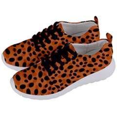 Orange Cheetah Animal Print Men s Lightweight Sports Shoes by mccallacoulture