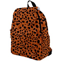 Orange Cheetah Animal Print Top Flap Backpack by mccallacoulture