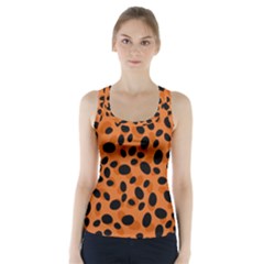 Orange Cheetah Animal Print Racer Back Sports Top by mccallacoulture