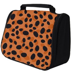 Orange Cheetah Animal Print Full Print Travel Pouch (big) by mccallacoulture