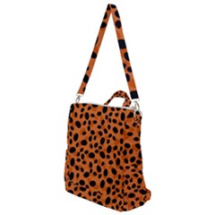 Orange Cheetah Animal Print Crossbody Backpack by mccallacoulture