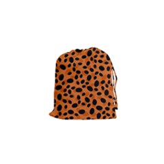 Orange Cheetah Animal Print Drawstring Pouch (xs) by mccallacoulture