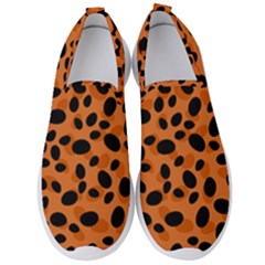 Orange Cheetah Animal Print Men s Slip On Sneakers by mccallacoulture