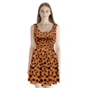 Orange Cheetah Animal Print Split Back Mini Dress  View1