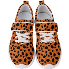 Orange Cheetah Animal Print Men s Velcro Strap Shoes by mccallacoulture