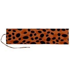 Orange Cheetah Animal Print Roll Up Canvas Pencil Holder (l) by mccallacoulture