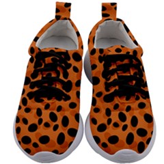 Orange Cheetah Animal Print Kids Athletic Shoes by mccallacoulture