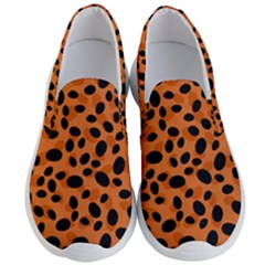 Orange Cheetah Animal Print Men s Lightweight Slip Ons by mccallacoulture